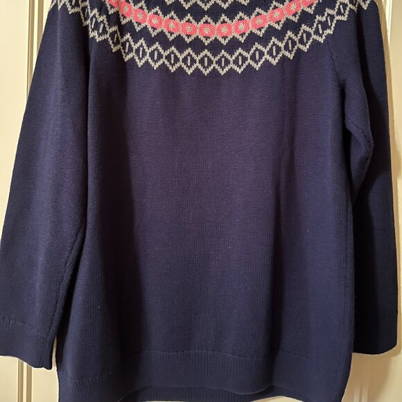 Talbots NWT Fair Isle Wool Blend Lambswool Blend Sweater Size 1X - Picture 3 of 6